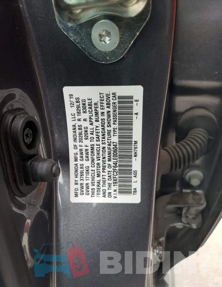 19XFC2F64LE006047 Photo# 12