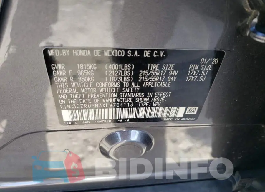 3CZRU5H3XLM704113 Photo# 13