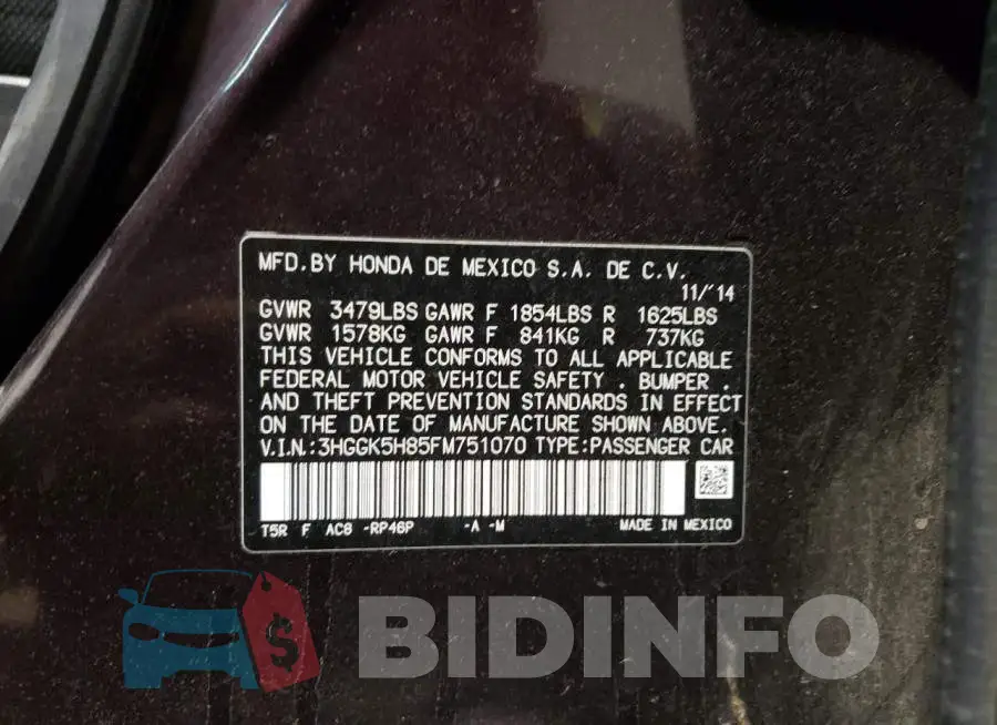 3HGGK5H85FM751070 Photo# 12