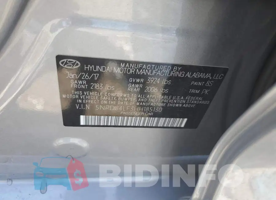 5NPD84LF3HH185130 Photo# 12