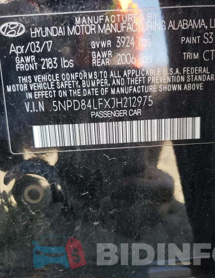 5NPD84LFXJH212975 Photo# 13