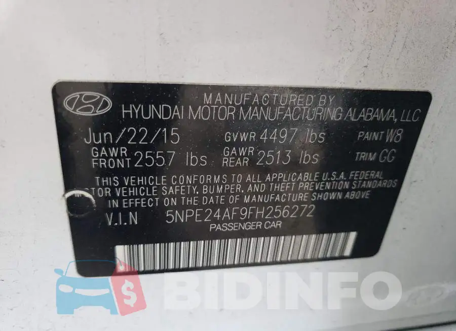 5NPE24AF9FH256272 Photo# 12
