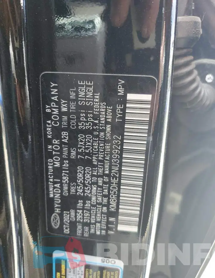 KM8R5DHE2NU399232 Photo# 13