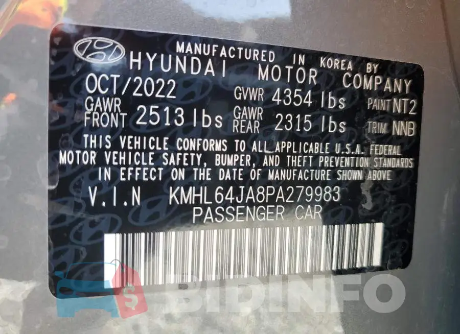 KMHL64JA8PA279983 Photo# 13