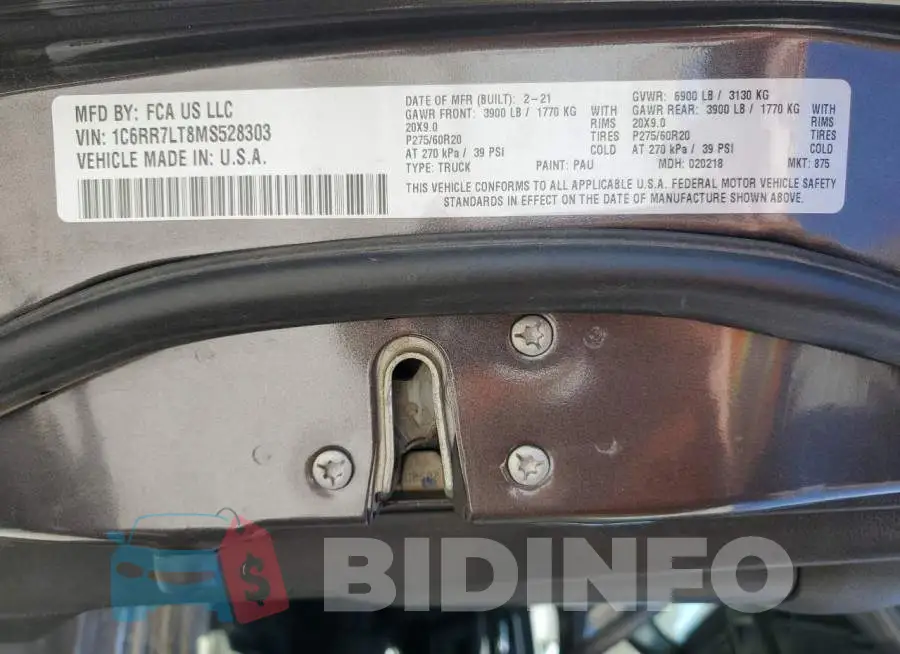 1C6RR7LT8MS528303 Photo# 12