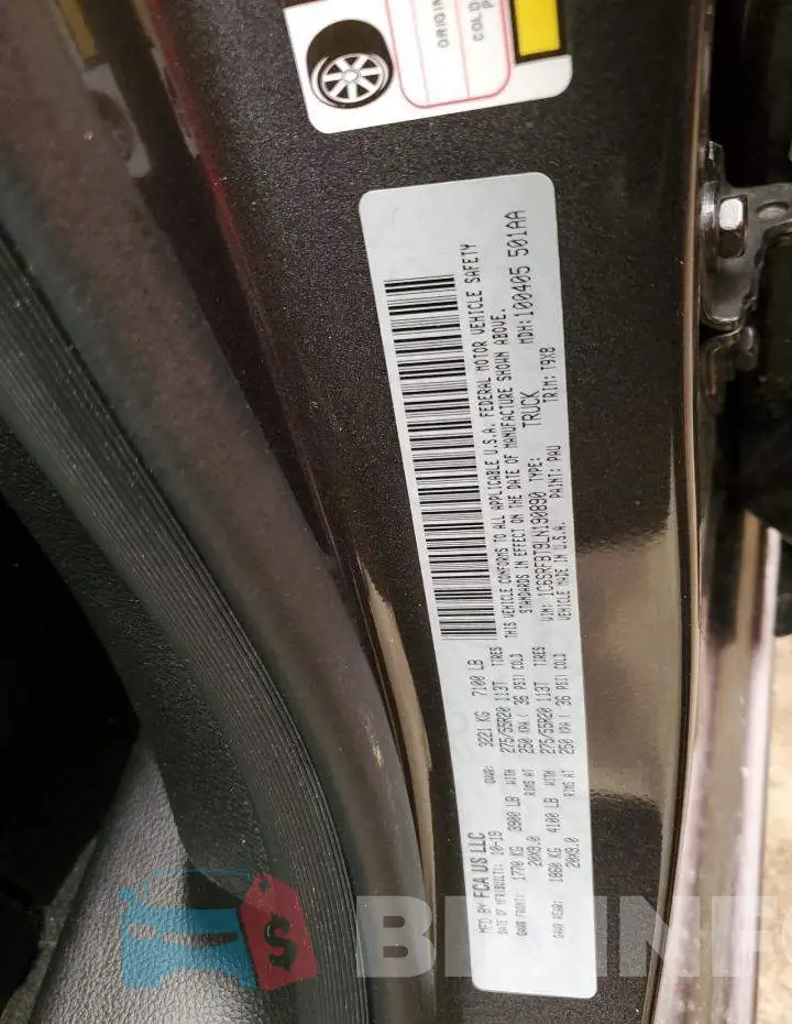 1C6SRFBT9LN190890 Photo# 12