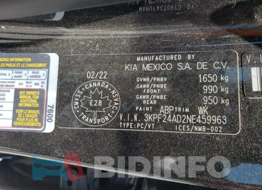 3KPF24AD2NE459963 Photo# 13