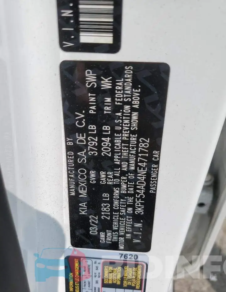 3KPF54AD4NE471782 Photo# 12