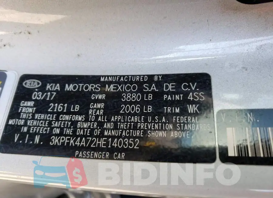 3KPFK4A72HE140352 Photo# 12