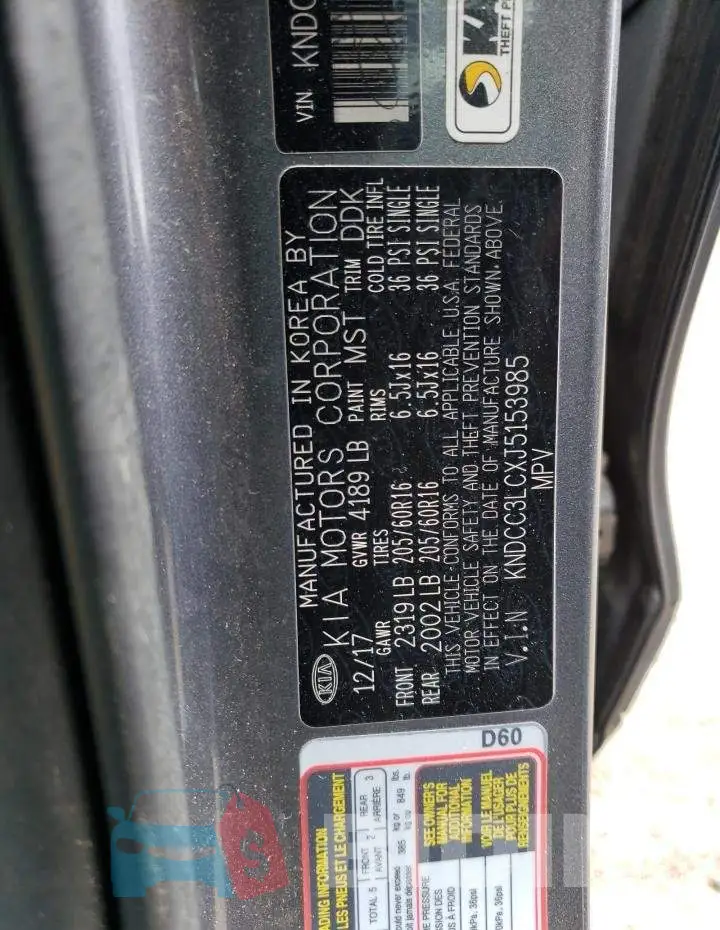 KNDCC3LCXJ5153985 Photo# 13