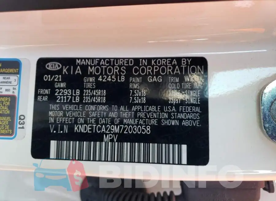 KNDETCA29M7203058 Photo# 13