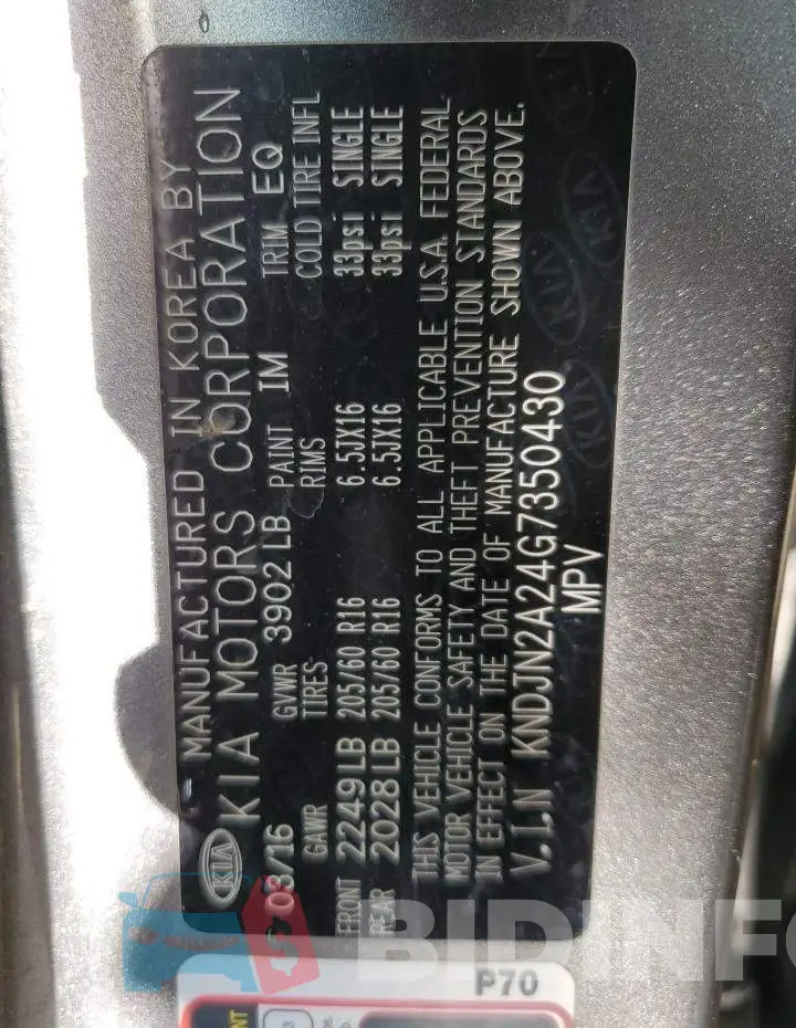KNDJN2A24G7350430 Photo# 13