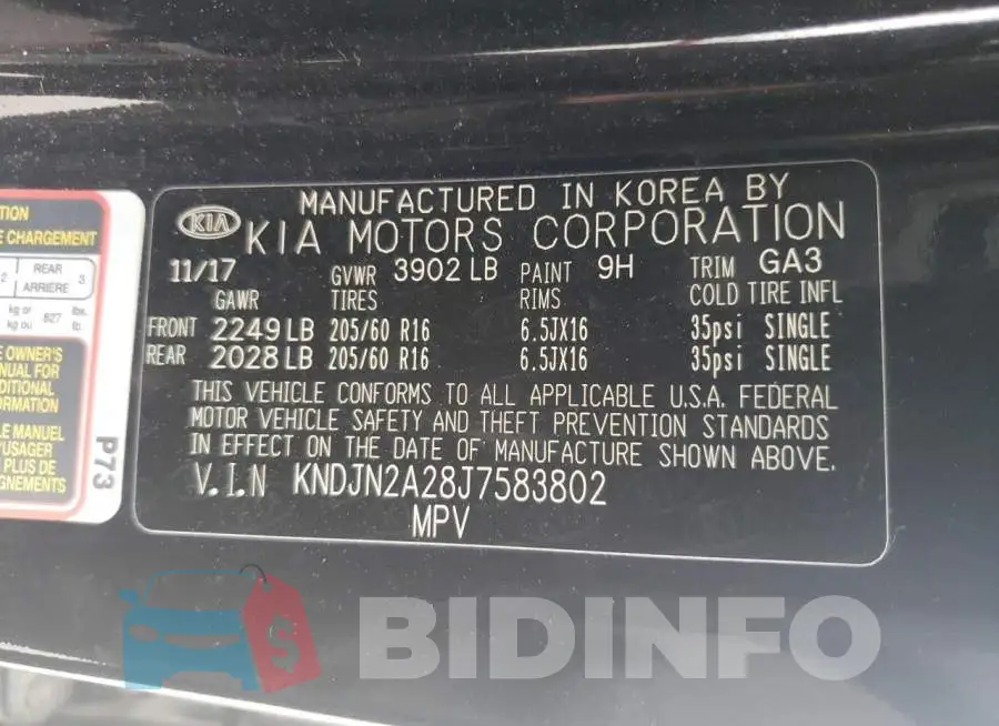 KNDJN2A28J7583802 Photo# 12