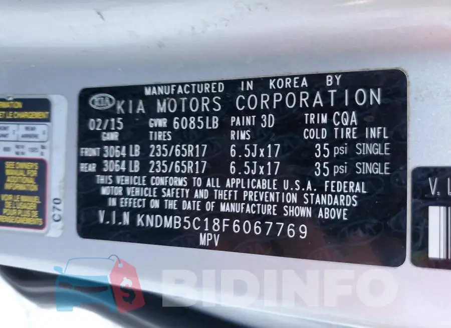KNDMB5C18F6067769 Photo# 13