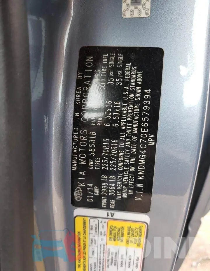KNDMG4C70E6579394 Photo# 13