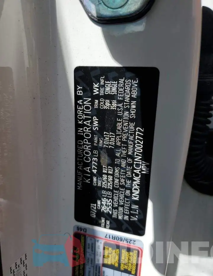 KNDPMCAC1N7002772 Photo# 10