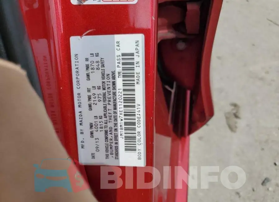 JM1BM1W7XE1120221 Photo# 12