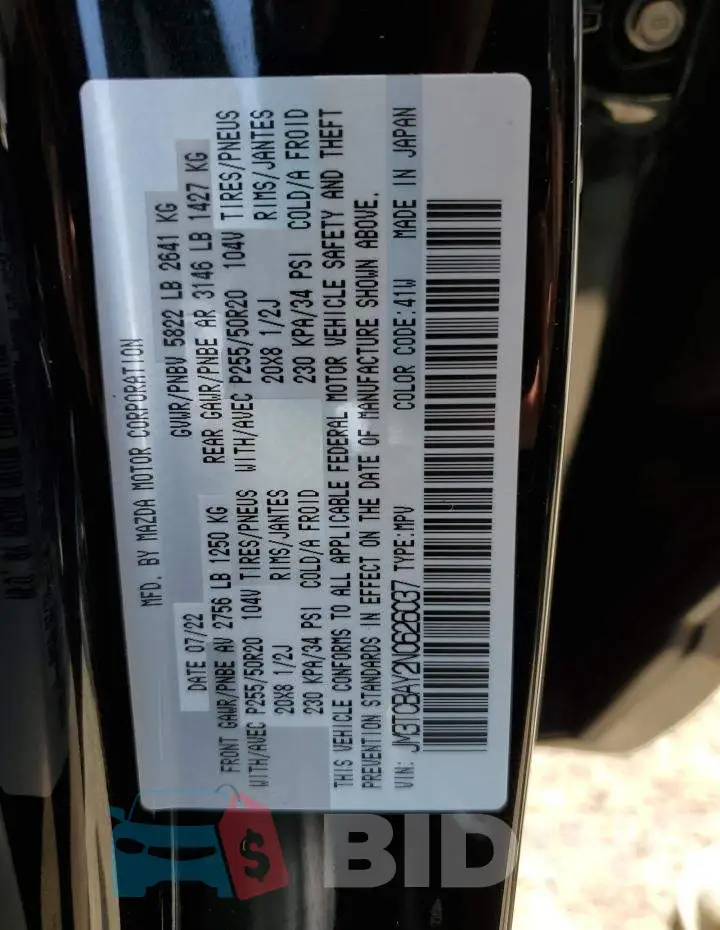 JM3TCBAY2N0626037 Photo# 13