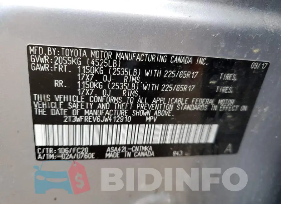 2T3WFREV6JW412910 Photo# 13