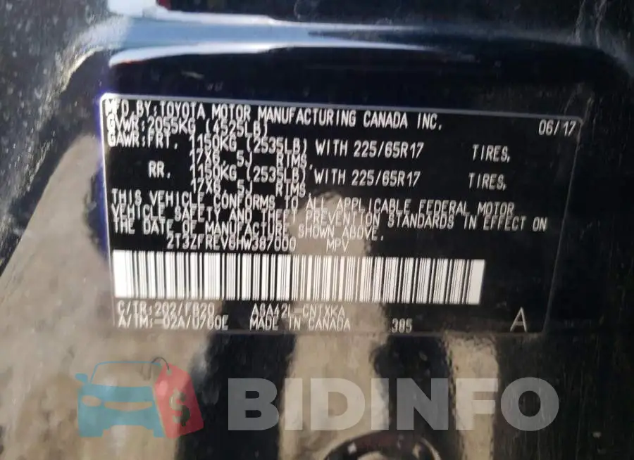 2T3ZFREV6HW387000 Photo# 14