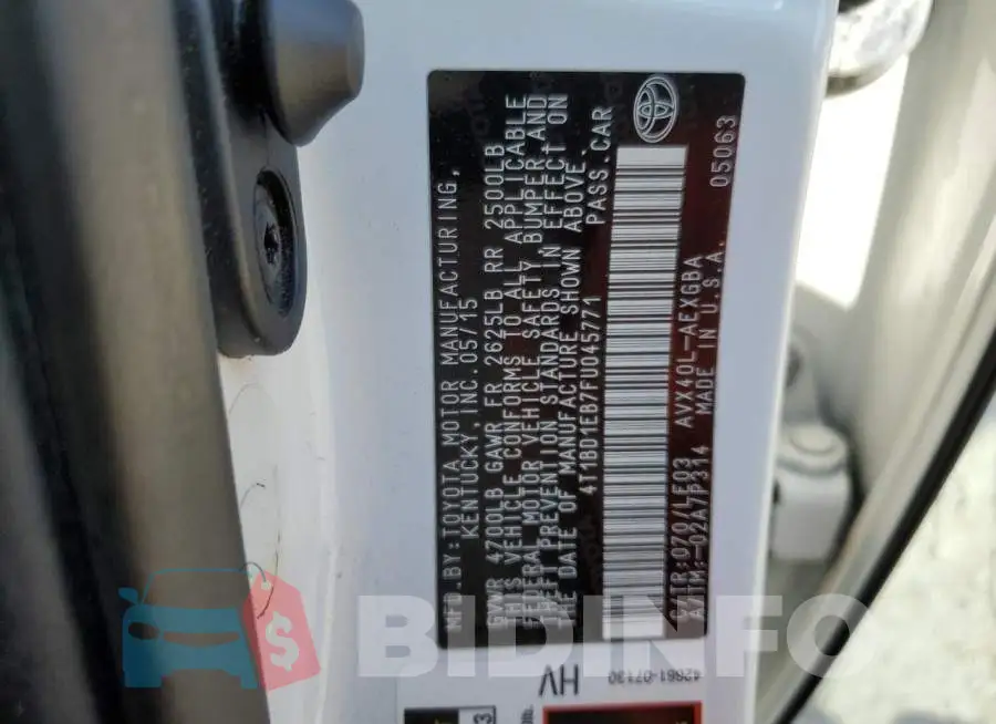 4T1BD1EB7FU045771 Photo# 12