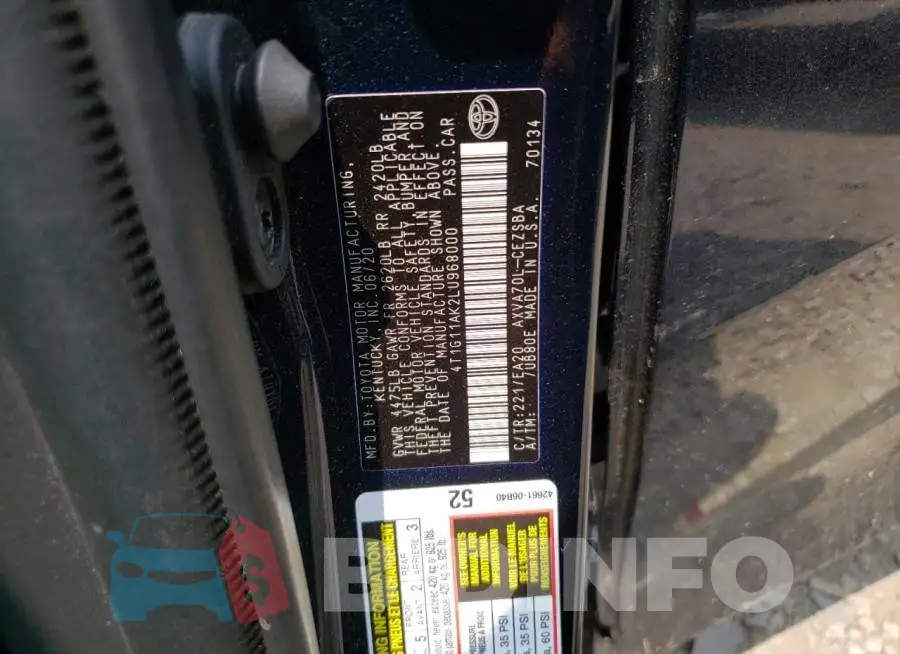 4T1G11AK2LU968000 Photo# 12