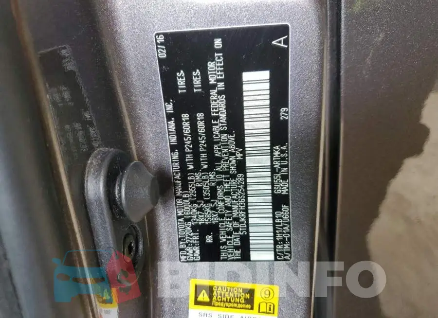 5TDJKRFH3GS254289 Photo# 13