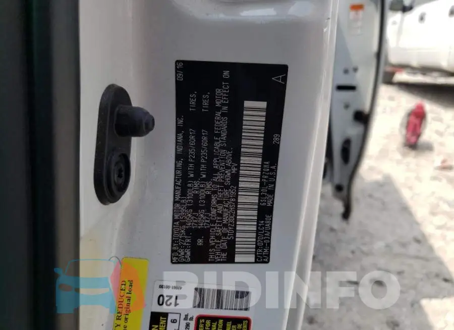 5TDYZ3DC2HS781952 Photo# 12
