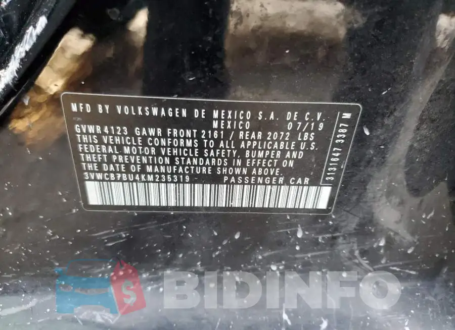 3VWCB7BU4KM235319 Photo# 12