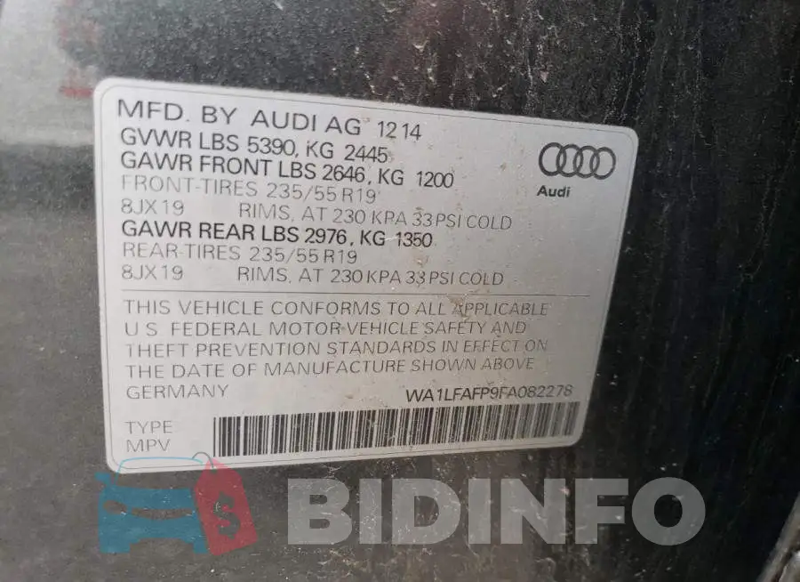 WA1LFAFP9FA082278 Photo# 13