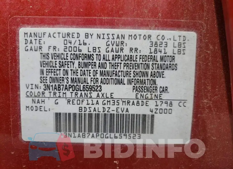 3N1AB7AP0GL659523 Photo# 13