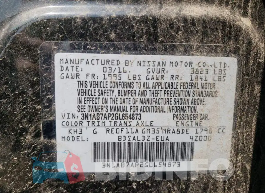3N1AB7AP2GL654873 Photo# 13
