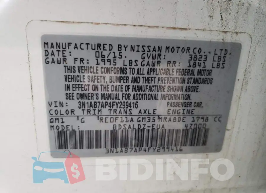 3N1AB7AP4FY299416 Photo# 12