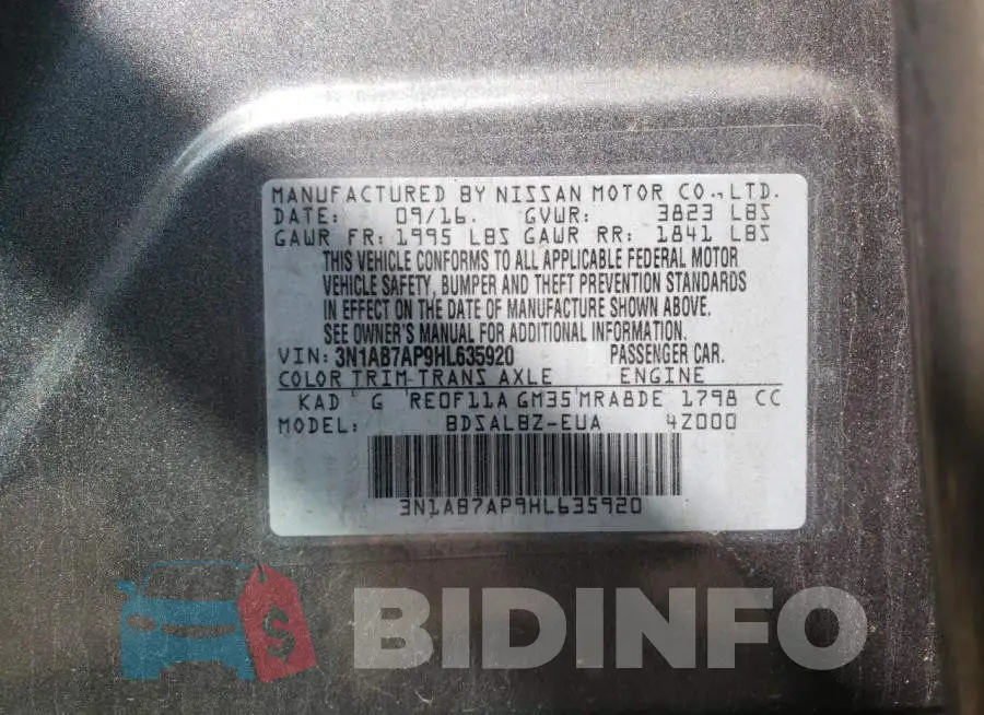 3N1AB7AP9HL635920 Photo# 12