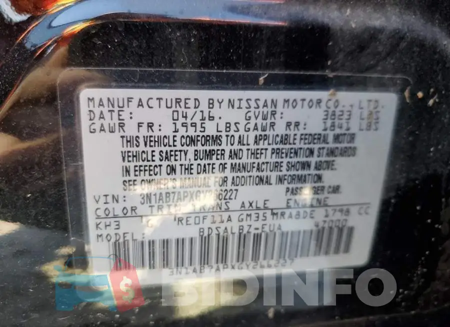 3N1AB7APXGY266227 Photo# 12