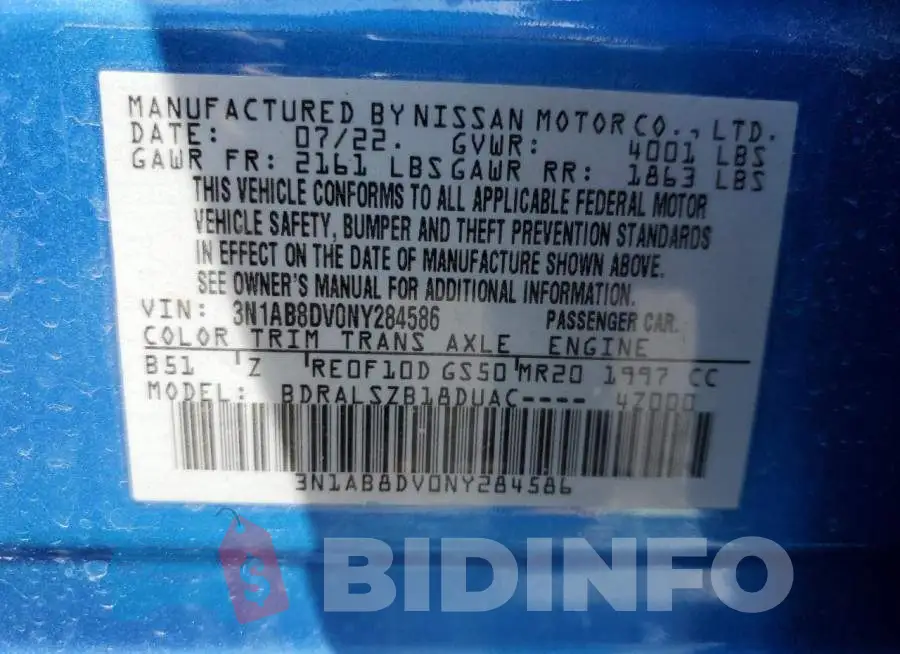3N1AB8DV0NY284586 Photo# 13