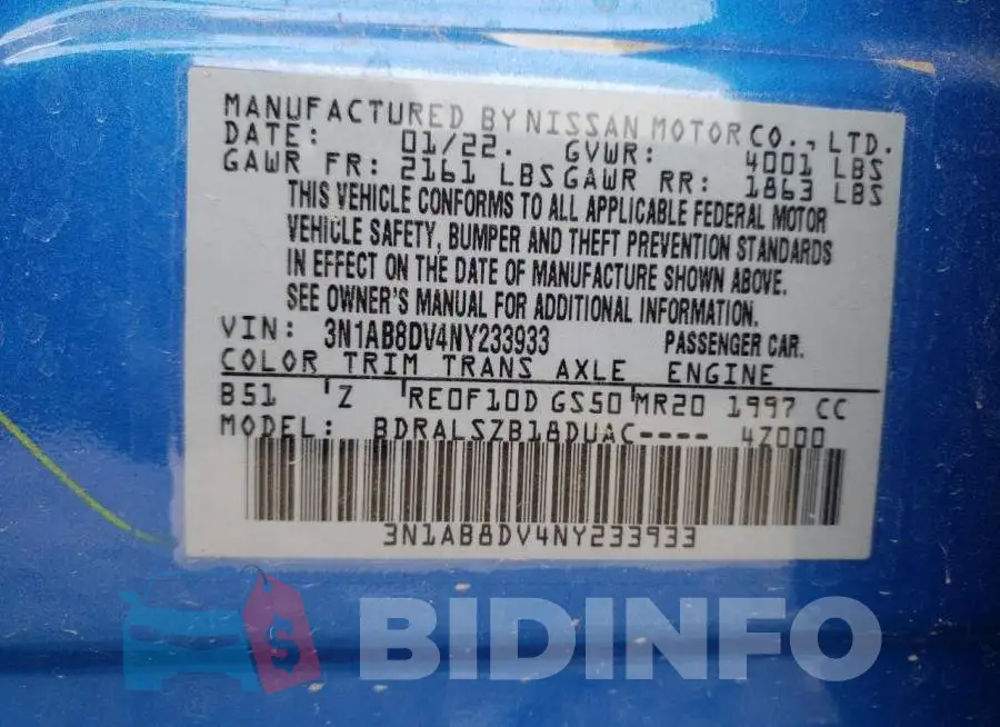 3N1AB8DV4NY233933 Photo# 12