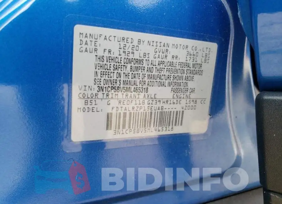3N1CP5BV5ML465318 Photo# 14