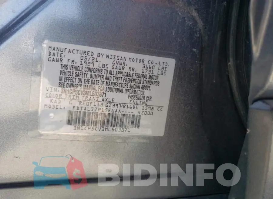 3N1CP5CV3ML503871 Photo# 12