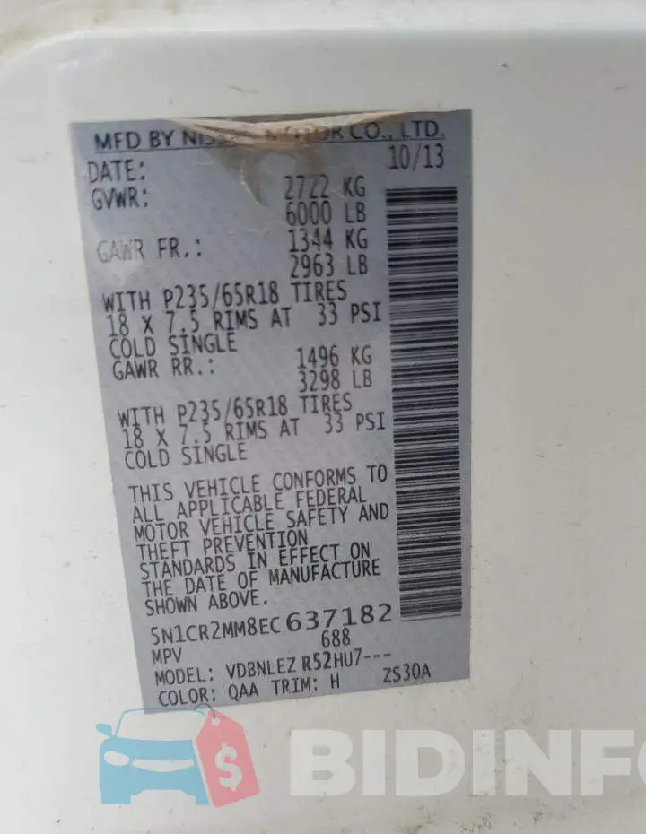 5N1CR2MM8EC637182 Photo# 12