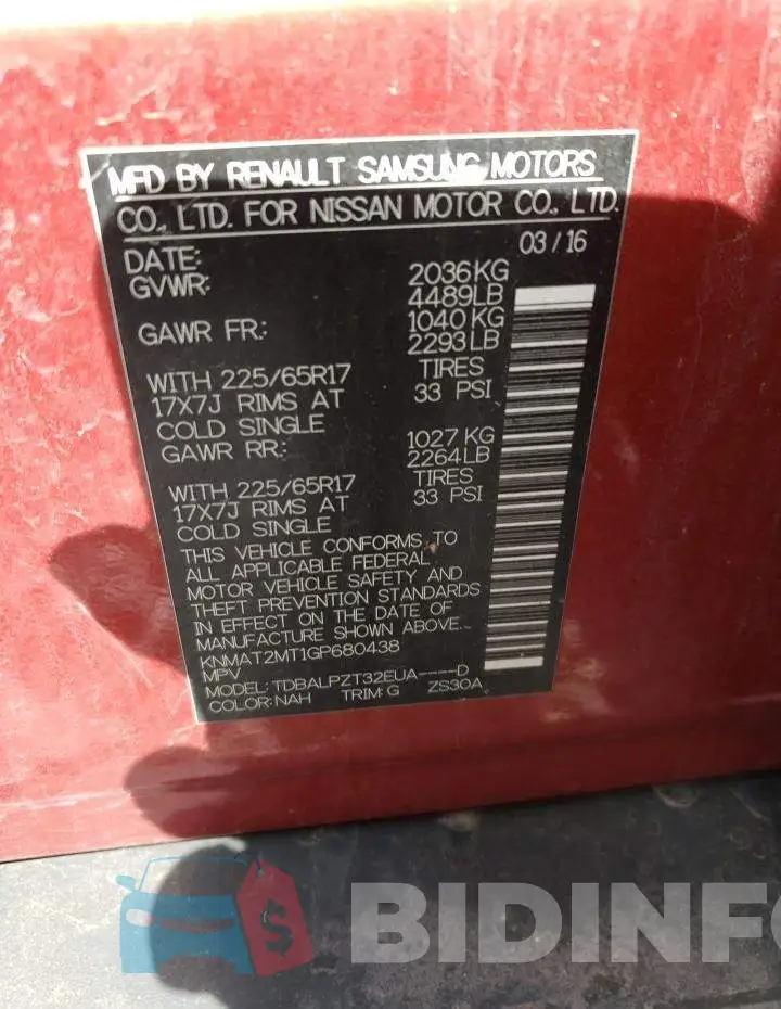 KNMAT2MT1GP680438 Photo# 12