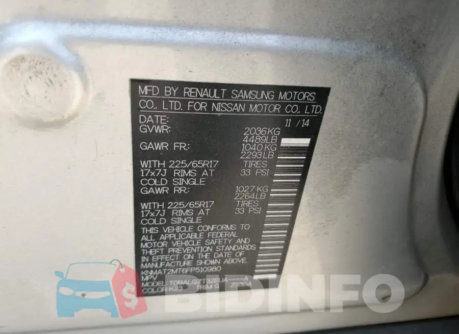 KNMAT2MT6FP510980 Photo# 14