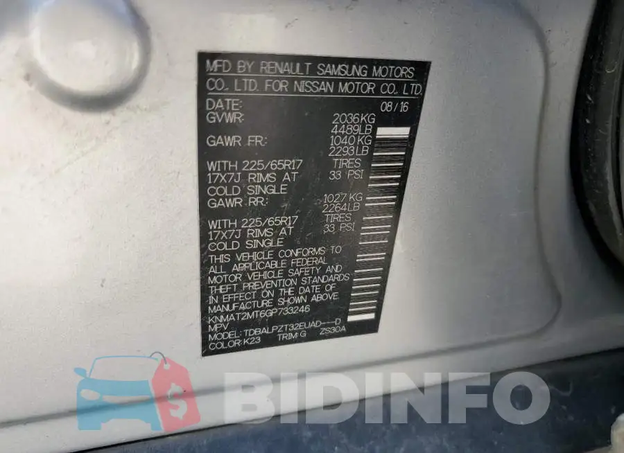 KNMAT2MT6GP733246 Photo# 14