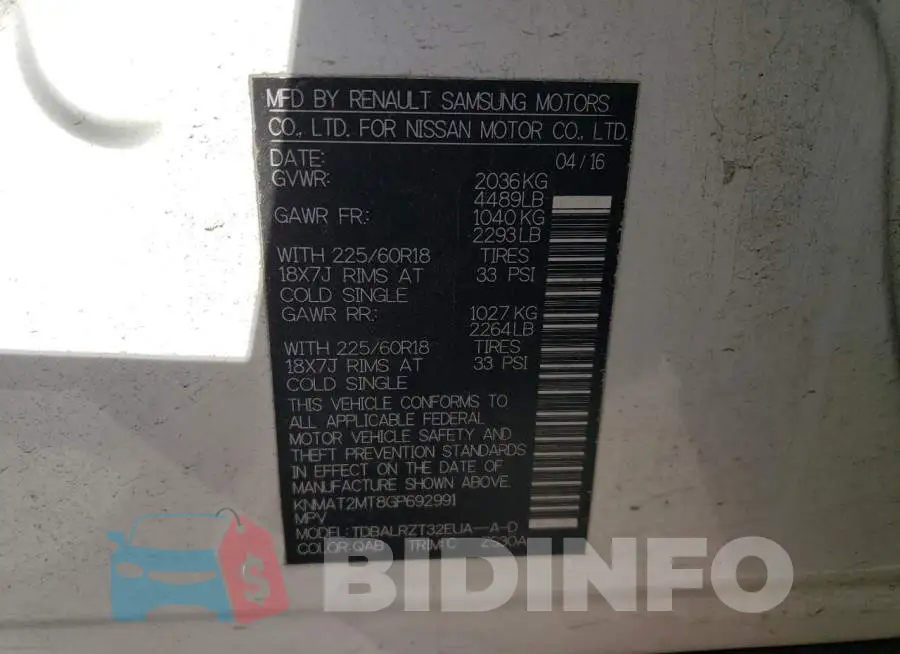 KNMAT2MT8GP692991 Photo# 13