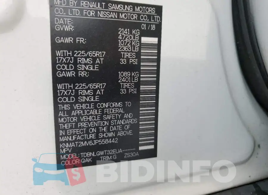 KNMAT2MV6JP558442 Photo# 12