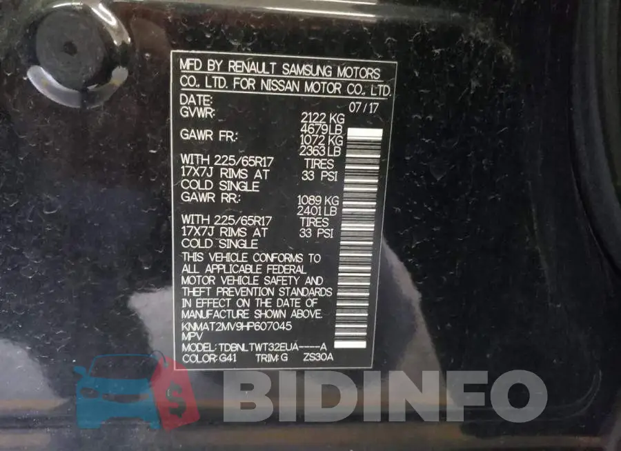 KNMAT2MV9HP607045 Photo# 13