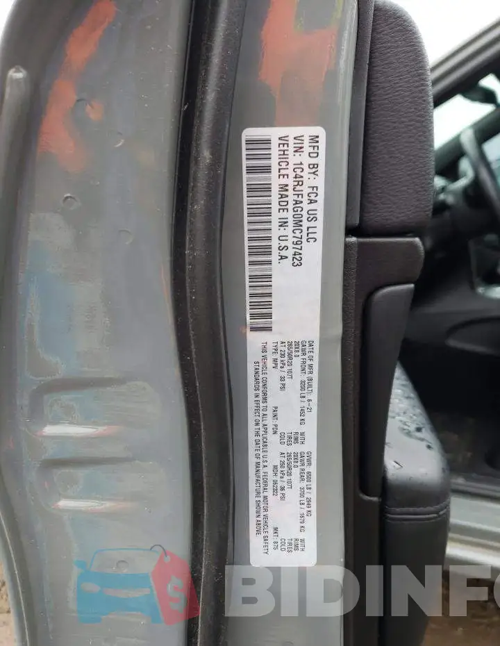 1C4RJFAG0MC797423 Photo# 12