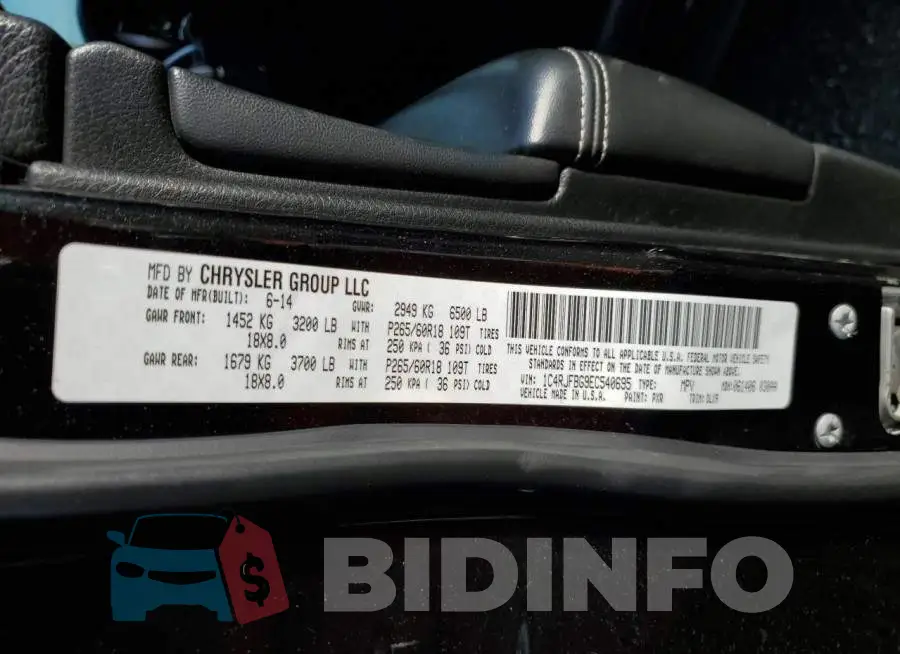 1C4RJFBG9EC540695 Photo# 13