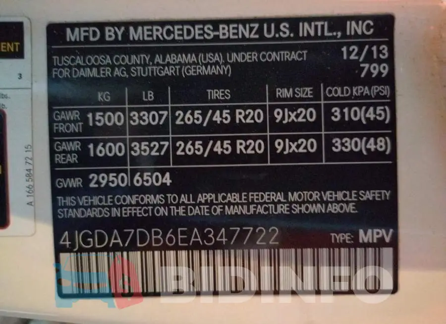 4JGDA7DB6EA347722 Photo# 12