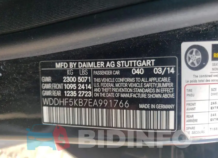 WDDHF5KB7EA991766 Photo# 12